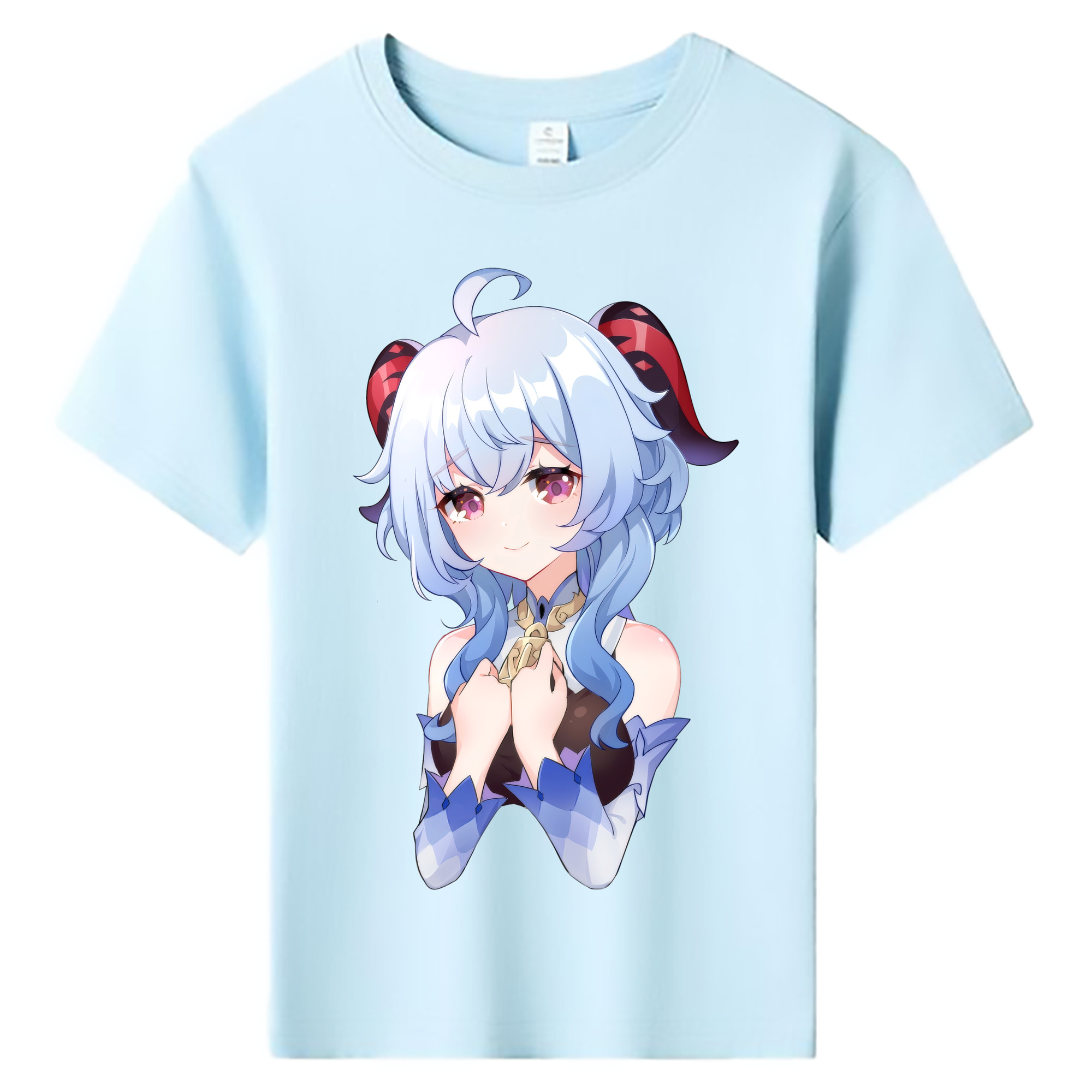 げんし神 甘雨 かんう genshin Ganyu 綿100％キッズTシャツ（フロントプリント）
